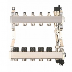 2-12 Way Hydronic Brass Underfloor Heating Manifold