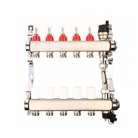 Underfloor Heating Systems New Products Brass Flowmeter Stainless Steel Manifold Collector Manifold For Floor Heating