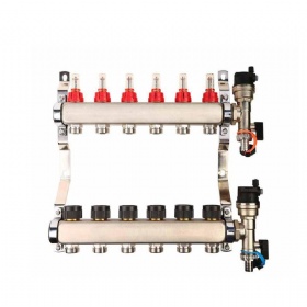 2-13 Ways Stainless Steel Hydronic Centeal Heating Brass Underfloor Heating Manifold