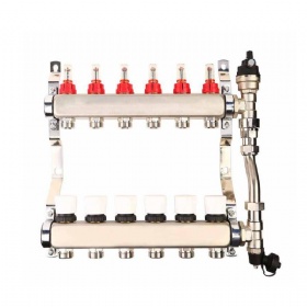 High Quality 2-13 Ways Pump Set Complete Underfloor Heating System Stainless Steel Manifold