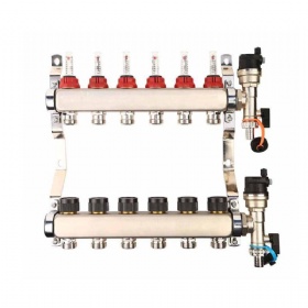 Underfloor Heating 2-13 Loops Water Collector Distribution With Flow Meter For Floor Heating Systems Manifold