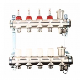 Flow Meter Water Pump Stainless Steel Heating Manifolds