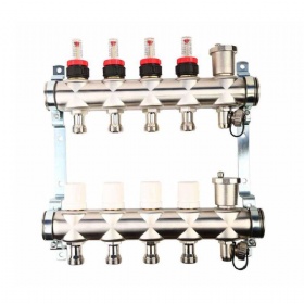 Stainless Steel Floor Heating Manifold 2-12 Loop For Underfloor Heating Product Hydronic Heating System