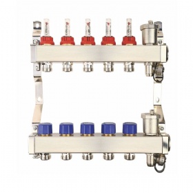 Free Sample Brass or Stainless Steel Water Manifold Heating Manifold High Temperature Underfloor Heating Manifolds