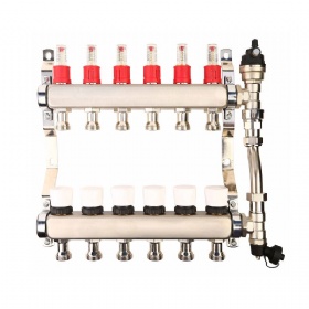 High Pressure Wholesale Price Stainless Steel Water Distribution Manifold 2-12 Ways Underfloor Heating Manifold