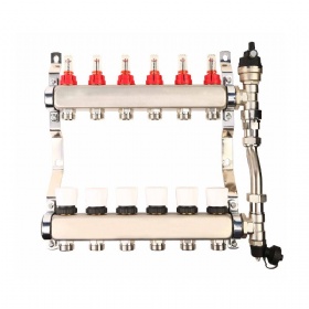 High Quality 2-13 Ways Pump Set Complete Underfloor Heating System Stainless Steel Manifold