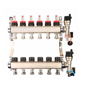 High Quality 2-13Ways Pump Set Complete Underfloor Heating System Stainless Steel Manifold