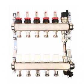 High Quality Customized Support Radiant Heat Water Manifold Parts With Valves Underfloor Heating System