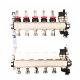 Hydronic Pex Stainless Steel Hydraulic Radiant Drinking Water Manifold For Under Floor Heating System