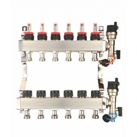 Hydronic Pex Stainless Steel Radiant Water Manifold Collector For Under Floor Heating System