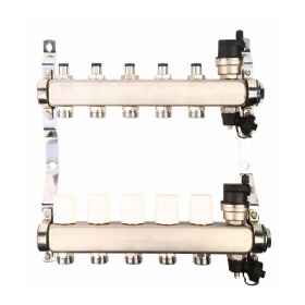 Hydronic Underfloor Radiant Heating Manifolds Mixer Pack Stainless Steel Water Manifold Pump Set Compact With Pump