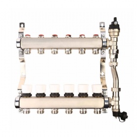 Latest Floor Manifold Body Stainless Steel Manifolds 12 Loops Brass Central Radiant Heat Loop Water Underfloor Heating