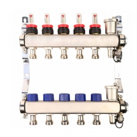 Popular Hydronic Floor Heating System Brass Stainless Steel Water Underfloor Heating Manifold Collector Control