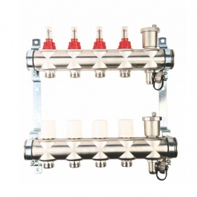 Premium Quality 304 Stainless Steel Radiant Floor Heating Manifolds For Heat Pump System