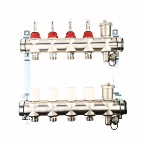 Premium Quality Warm Water Distributor Group With Screw Adjustable Air Vent And Drain Down