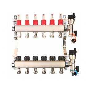 Stainless Steel Collectors 2 To 12 Ways High Quality Nickel Plated Loop Radiant Manifold For Underfloor Heating System