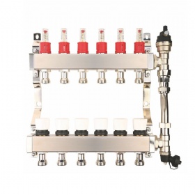 Underfloor 2-12 Ways Stainless Steel Collectors Floor Heating Manifold