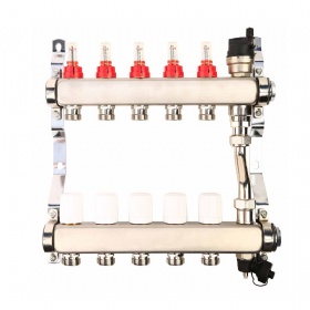 Underfloor Heating Systems New Products Brass Flowmeter Stainless Steel Manifold Collector Manifold For Floor Heating