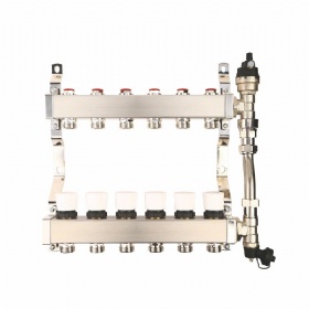 Underfloor Heating Water Mixing Manifold 304 Stainless Steel Floor Heating Manifolds Radiant Floor Heating Manifold