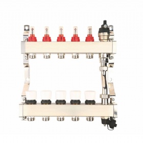 Underfloor Heating Water Mixing Manifold 304 Stainless Steel Floor Heating Manifolds Radiant Floor Heating Manifold